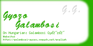 gyozo galambosi business card